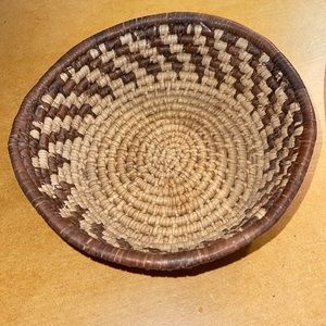 Hand crafted round basket